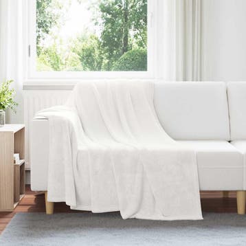 vidaXL plaid Wit 150 x 200 cm 0.78 kg Fleece, Verzenden, Nieuw, Wit