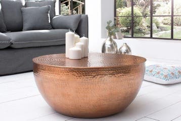Ronde salontafel ORIENT II 60cm koper metaal aluminium, Ophalen of Verzenden, Nieuw
