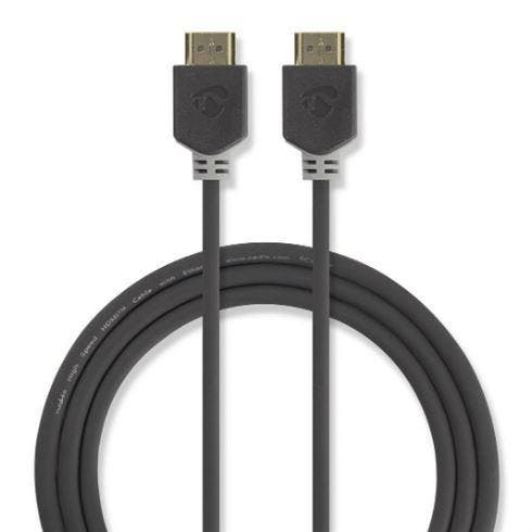 Nedis High Speed HDMI-Cbl HDMI-Conn.-HDMI-Conn. 15m GY, Computers en Software, Pc- en Netwerkkabels, Nieuw, Ophalen of Verzenden