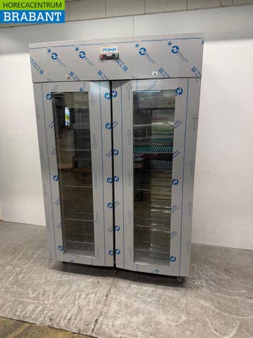 RVS Polar Verrijdbare Dubbeldeurs Glasdeurkoeling 1400 liter, Ophalen of Verzenden, Nieuw zonder verpakking