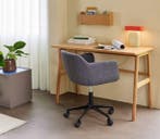 Hübsch - Bureaustoel - Rest - Donkergrijs - Polyester, Staal