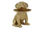 Decoratief beeldje van een bulldog, 32 cm, spaarpot met, Ophalen of Verzenden, Nieuw