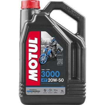 Motul 3000 4T Motor Oil - 20W50 4L X4, Verzenden, Nieuw