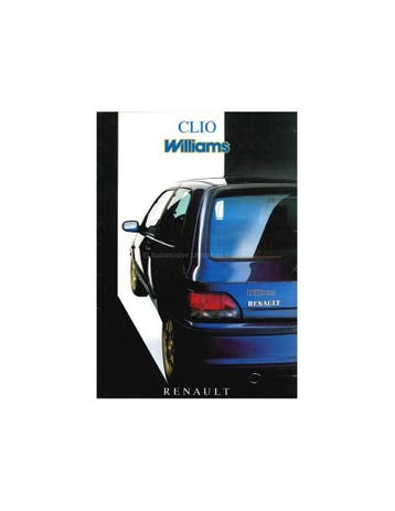 1995 RENAULT CLIO WILLIAMS BROCHURE NEDERLANDS, Nieuw, Renault, Author