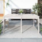 vidaXL Tuintafel 159,5x82,5x76 cm massief grenenhout wit, Verzenden, Nieuw