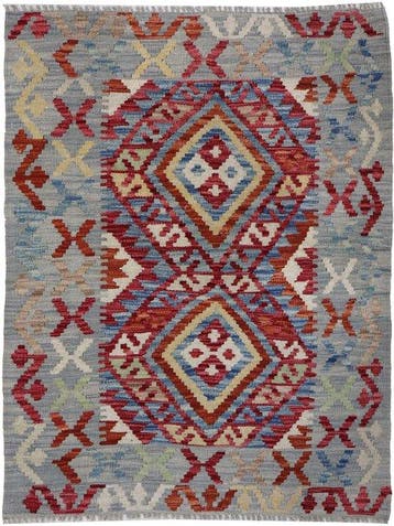 Handgeweven Designer Kelim – Afghan Design - Kelim - 107 cm, Nieuw