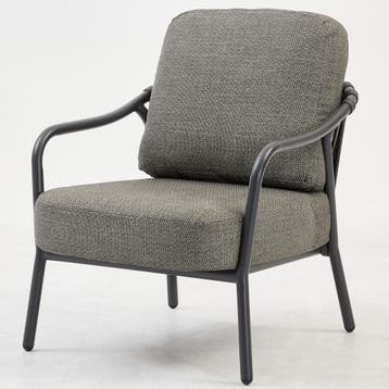 Serenno lounge tuinstoel aluminium antraciet, Ophalen of Verzenden, Nieuw, Aluminium