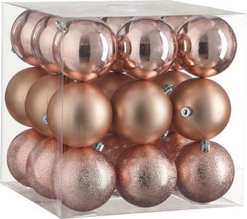 Kerstballen Set - 27 Stuks - Ø6 cm - Onbreekbaar - Fuchsia, Diversen, Verzenden, Nieuw