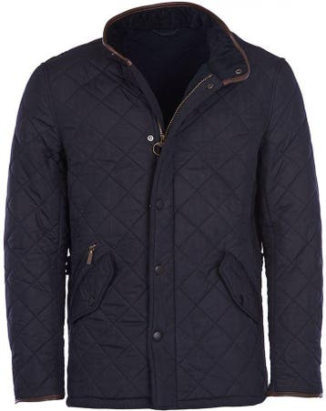 Barbour Quilted Jas Powell Donkerblauw maat S Heren, Barbour, Nieuw, Maat 46 (S) of kleiner, Verzenden