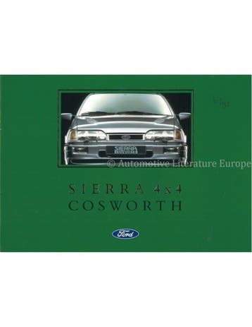 1991 FORD SIERRA COSWORTH 4X4 BROCHURE NEDERLANDS, Nieuw, Ford, Author