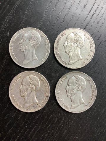 Nederland. Willem II. 2 1/2 Gulden 1845-1849 (Zonder, Postzegels en Munten, Munten | Nederland