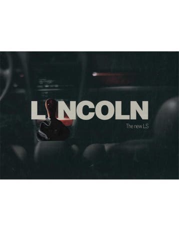 1999 LINCOLN LS BROCHURE ENGELS (USA), Nieuw, Author
