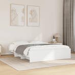 vidaXL Bedframe bewerkt hout wit 150x200 cm, Verzenden, Wit, Overige maten, 200 cm