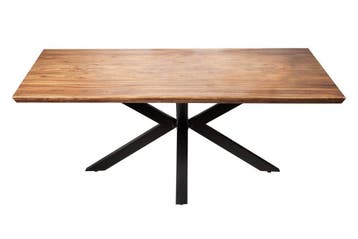 Massief houten eettafel GALAXIE 180 cm bruin sheeshamsteen, Huis en Inrichting, Tafels | Eettafels, Ophalen of Verzenden, Nieuw