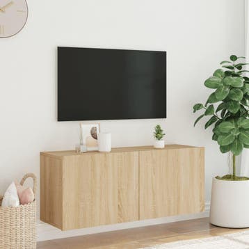 vidaXL Tv-meubel wandgemonteerd 100x30x41 cm sonoma, Minder dan 50 cm, Verzenden, Nieuw, Minder dan 100 cm