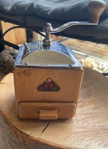 Koffiemolen - Beuken - Vintage koffiemolen in
