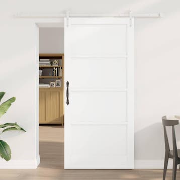 vidaXL Schuifdeur ORKDAL 93 x 202 cm Bewerkt hout Wit, Verzenden, Nieuw
