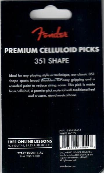 Fender 351 shape plectrum Extra Heavy 12-pack, Muziek en Instrumenten, Instrumenten | Toebehoren, Ophalen of Verzenden, Nieuw
