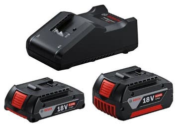 2x accu 18V 2.0/4.0Ah en oplader Bosch 1600A01ZS9, Ophalen of Verzenden, Nieuw
