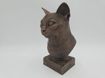 Bust of a russian blue cat statue - home decor cat lover han, Verzenden, Nieuw