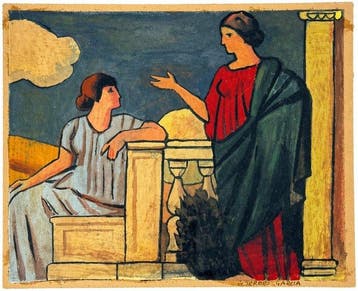 Joaquín Torres García (1874-1949) - Grecian scene, Antiek en Kunst