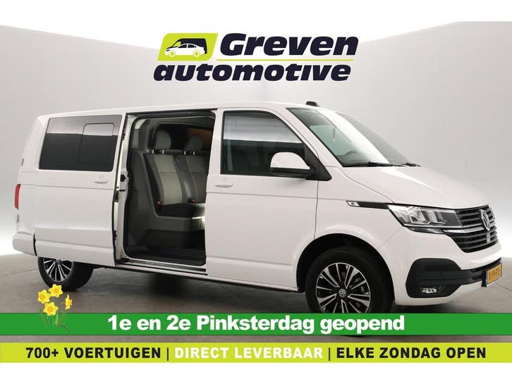 Volkswagen Transporter 2.0 TDI L2H1  Dubbele Cabine  Aut., Auto's, Bestelauto's, Te koop, Automaat, Diesel, Wit, Volkswagen, Verzenden