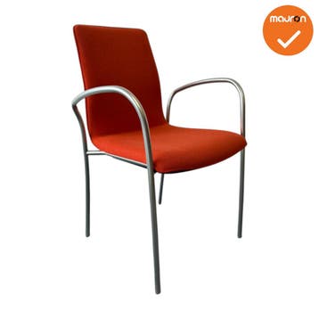 Kusch & Co Ona Plaza - Vergaderstoel Oranje Gestoffeerd -..., Vergader- of Presentatieruimte, Ophalen of Verzenden, Gebruikt, Stoel