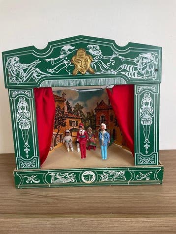 itali - Speelgoedpop Grande teatrino di marionette in legno