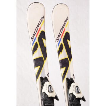 100 110 kinder skis SALOMON 24hrs MONOQUE SA + Salomon C5, Sport en Fitness, Verzenden, Gebruikt, Salomon
