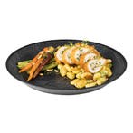 GGM Gastro | (6 stuks) Schaal - DARK WAVE - Melamine - rond, Verzenden