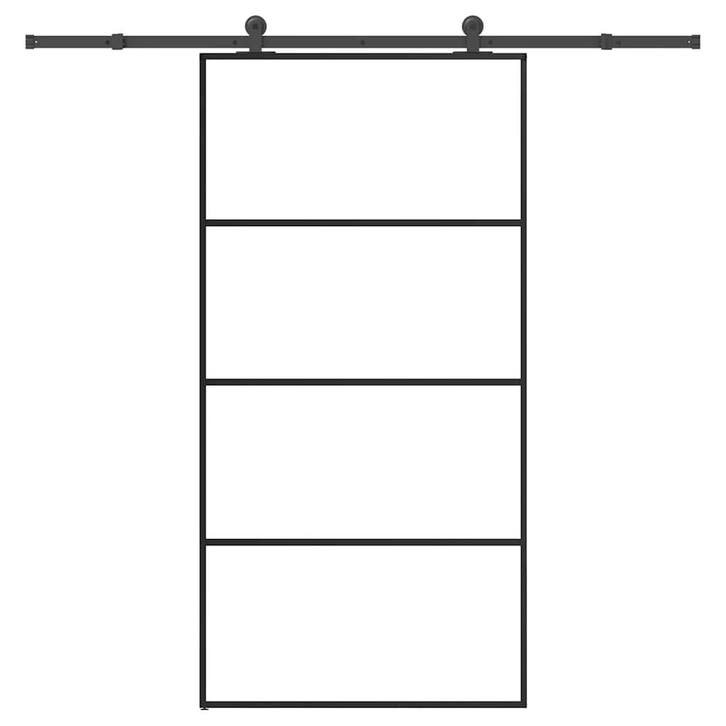 vidaXL Schuifdeur met beslag 102,5x205 cm ESG-glas en, Doe-het-zelf en Verbouw, Deuren en Horren, Nieuw, Verzenden