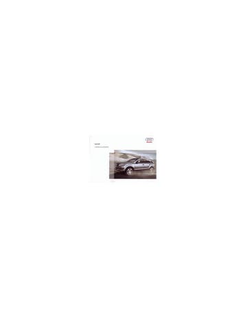 2008 AUDI Q7 INSTRUCTIEBOEKJE LETS