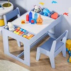 Houten 3-in-1 Kindertafel met 2 Stoelen en Opbergruimte, Verzenden, Nieuw