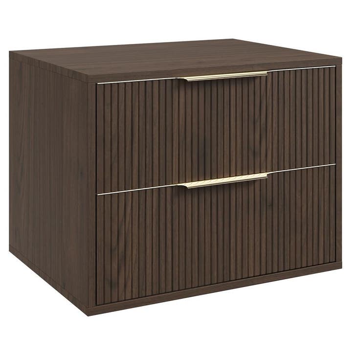 Wastafelkast Rimini 60 cm - Walnoot Bruin - Badmeubel, Huis en Inrichting, Badkamer | Badkamermeubels, Nieuw, Wastafelkast, Verzenden