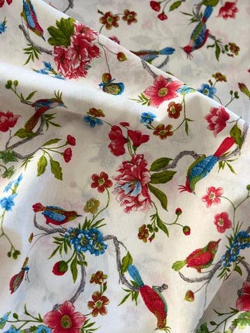 De Tuin der Kolibries - botanische chinoiserie - Textiel -, Antiek en Kunst