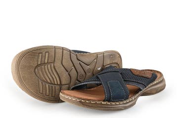 Rieker Slippers in maat 44 Blauw, Kleding | Heren, Slippers, Zo goed als nieuw, Rieker, Verzenden