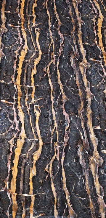 PVC wandpaneel 280x122 Tiger Striped Marble - sample, Nieuw