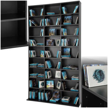 Kast Christel 180x102x23,5cm - zwart, Huis en Inrichting, Woonaccessoires | Cd- en Dvd-rekken, Verzenden, Nieuw