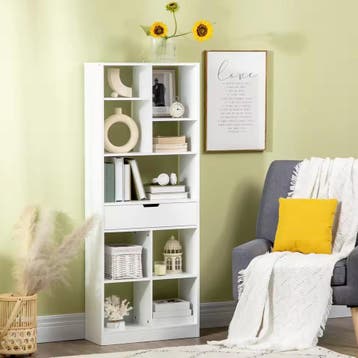 Nieuwe Boekenkast Wit of Zwart - Modern en veel opbergruimte, Huis en Inrichting, Kasten | Boekenkasten, Verzenden, Nieuw