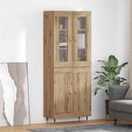 vidaXL buffetkast 2 pcs Artisan Eiken Bewerkt hout, Huis en Inrichting, Kasten | Buffetkasten, Minder dan 50 cm, Verzenden, Nieuw