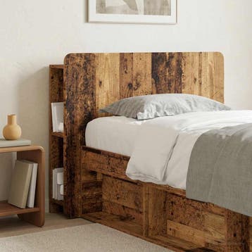 vidaXL Hoofdeinde kas met opslag Oud hout Bewerkt hout, Verzenden, Nieuw, Bruin, Hout