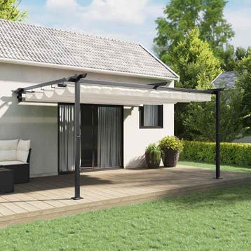 vidaXL Paviljoen 400 x 300 x 200 cm Crèmekleurig Polyester, Verzenden, Nieuw