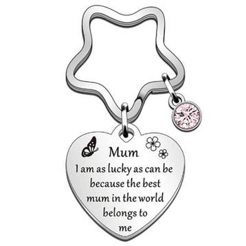 Fako Bijoux - Sleutelhanger Mum Lucky Me - Thank You - Ster, Verzenden, Nieuw