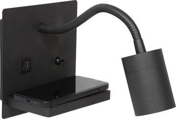 2dekans | Mexlite wandlamp Upround - zwart - metaal - 3654ZW, Ophalen of Verzenden, Zo goed als nieuw