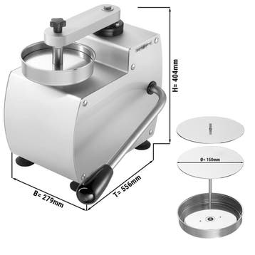 GGM Gastro | Hamburgerpers handmatige - Ø 150mm - RVS - |, Verzenden