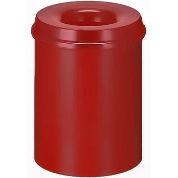 Afvalbak | Metaal | Rood | 15L | Open | Vlamdovend |, Verzenden, Nieuw in verpakking