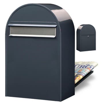 Brievenbus Bobi Classic B (back) - donkergrijs/RVS klep, Verzenden, Nieuw