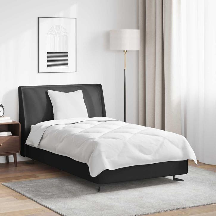 vidaXL Dekbed met kussen 2 st Wit Microvezel, Huis en Inrichting, Slaapkamer | Beddengoed, Wit, Nieuw, Verzenden