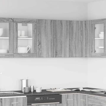 vidaXL Bovenkast Lyon 60x31x60 cm grijs sonoma eiken, Verzenden, Nieuw, Grijs