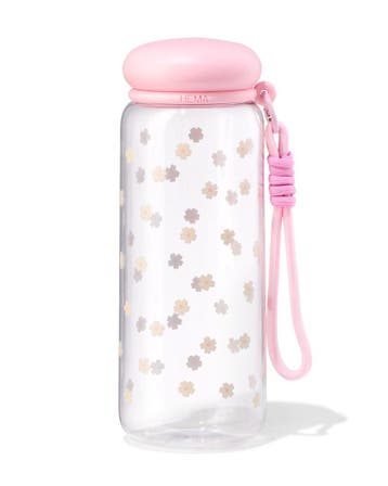 HEMA Waterfles 700ml met draagkoord bloemen, Verzenden, Nieuw